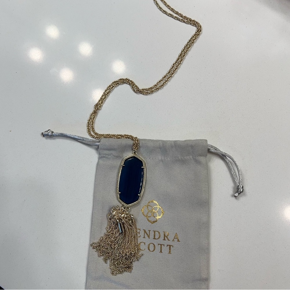 Kendra Scott Rayne necklace in Navy cats eye